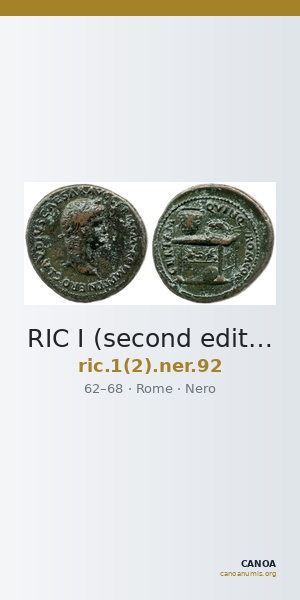 RIC I (second edition) Nero 92 — CANOA
