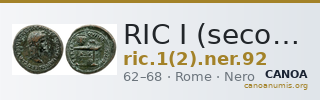 RIC I (second edition) Nero 92 — CANOA