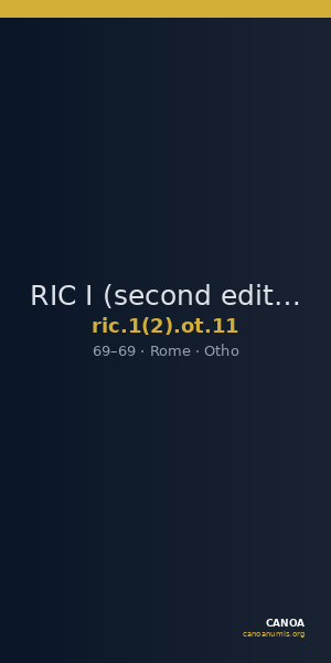 RIC I (second edition) Otho 11 — CANOA