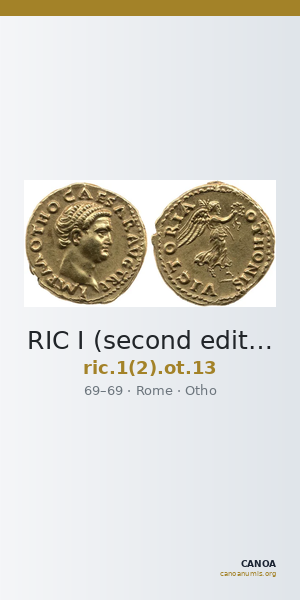 RIC I (second edition) Otho 13 — CANOA