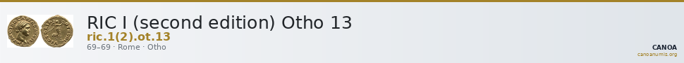 RIC I (second edition) Otho 13 — CANOA