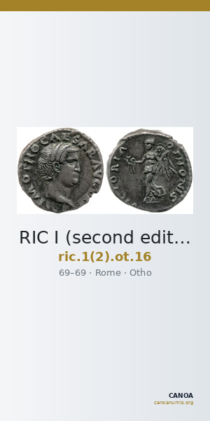 RIC I (second edition) Otho 16 — CANOA