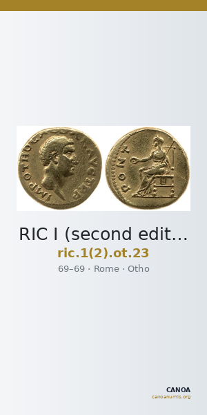 RIC I (second edition) Otho 23 — CANOA