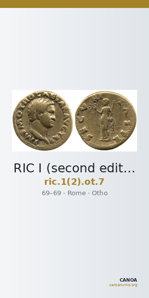 RIC I (second edition) Otho 7 — CANOA