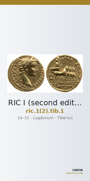 RIC I (second edition) Tiberius 1 — CANOA