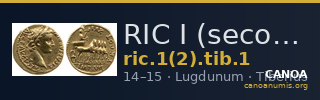 RIC I (second edition) Tiberius 1 — CANOA