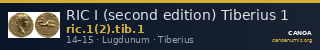 RIC I (second edition) Tiberius 1 — CANOA