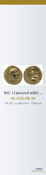 RIC I (second edition) Tiberius 10 — CANOA