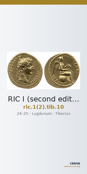 RIC I (second edition) Tiberius 10 — CANOA