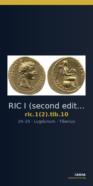 RIC I (second edition) Tiberius 10 — CANOA