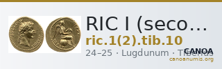 RIC I (second edition) Tiberius 10 — CANOA