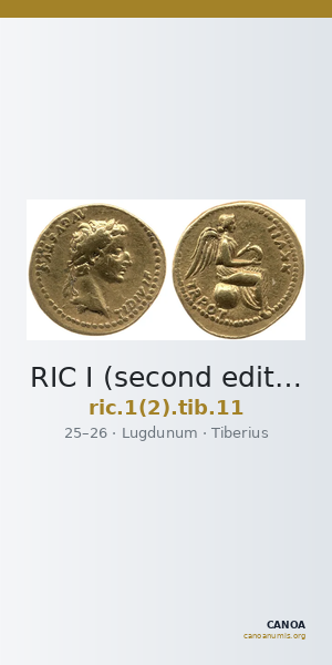 RIC I (second edition) Tiberius 11 — CANOA