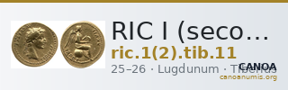 RIC I (second edition) Tiberius 11 — CANOA
