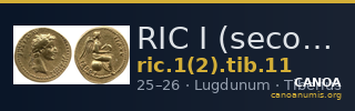 RIC I (second edition) Tiberius 11 — CANOA