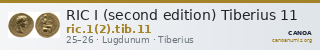 RIC I (second edition) Tiberius 11 — CANOA