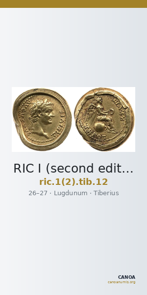 RIC I (second edition) Tiberius 12 — CANOA
