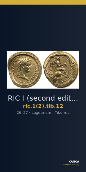 RIC I (second edition) Tiberius 12 — CANOA
