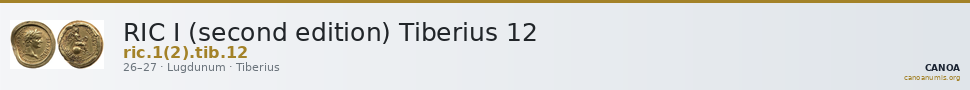 RIC I (second edition) Tiberius 12 — CANOA