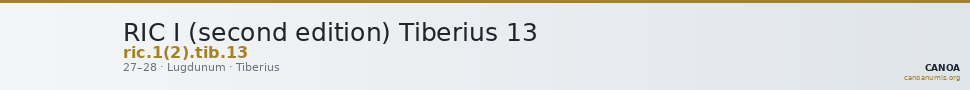 RIC I (second edition) Tiberius 13 — CANOA