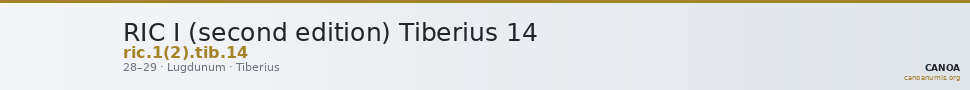 RIC I (second edition) Tiberius 14 — CANOA