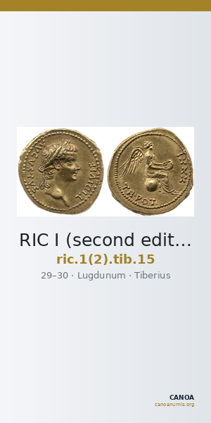 RIC I (second edition) Tiberius 15 — CANOA