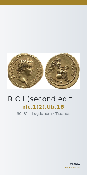RIC I (second edition) Tiberius 16 — CANOA
