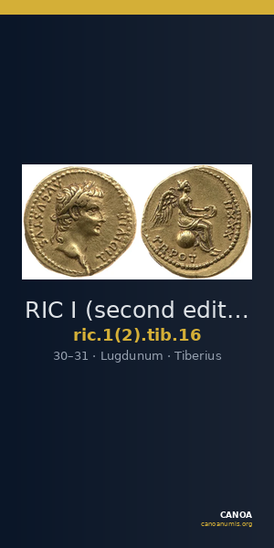 RIC I (second edition) Tiberius 16 — CANOA