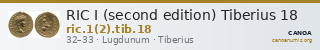 RIC I (second edition) Tiberius 18 — CANOA