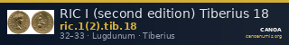 RIC I (second edition) Tiberius 18 — CANOA