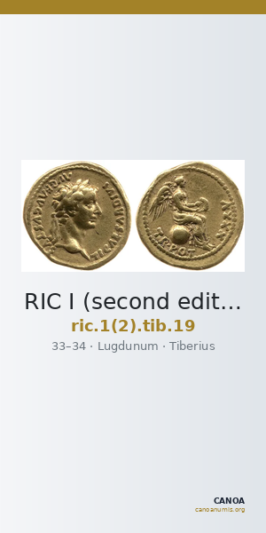 RIC I (second edition) Tiberius 19 — CANOA