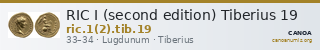 RIC I (second edition) Tiberius 19 — CANOA