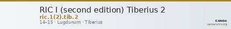 RIC I (second edition) Tiberius 2 — CANOA