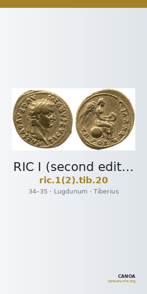 RIC I (second edition) Tiberius 20 — CANOA