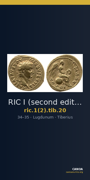RIC I (second edition) Tiberius 20 — CANOA