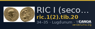 RIC I (second edition) Tiberius 20 — CANOA
