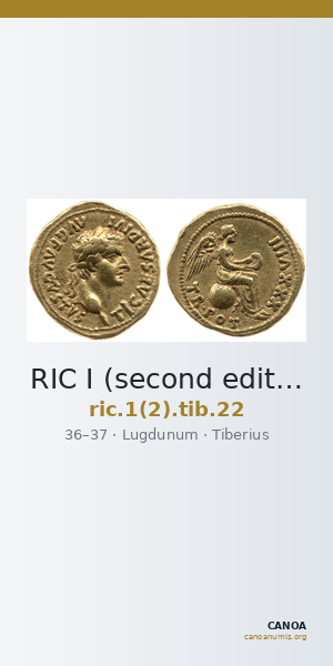 RIC I (second edition) Tiberius 22 — CANOA