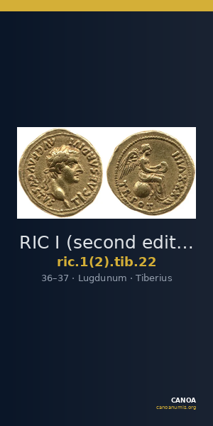 RIC I (second edition) Tiberius 22 — CANOA