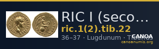 RIC I (second edition) Tiberius 22 — CANOA