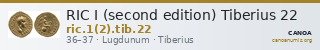 RIC I (second edition) Tiberius 22 — CANOA