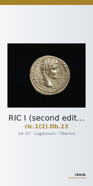RIC I (second edition) Tiberius 23 — CANOA