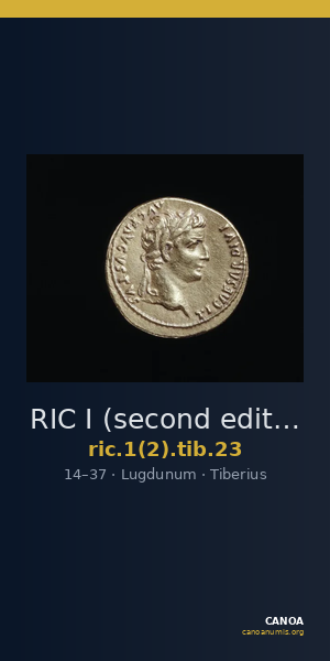 RIC I (second edition) Tiberius 23 — CANOA