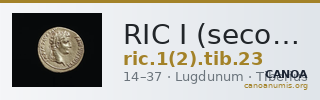RIC I (second edition) Tiberius 23 — CANOA