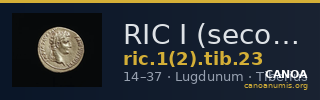 RIC I (second edition) Tiberius 23 — CANOA