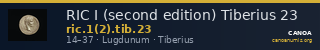 RIC I (second edition) Tiberius 23 — CANOA