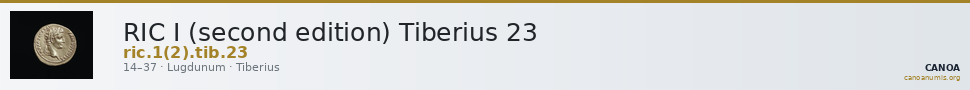 RIC I (second edition) Tiberius 23 — CANOA