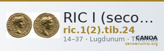 RIC I (second edition) Tiberius 24 — CANOA