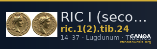 RIC I (second edition) Tiberius 24 — CANOA