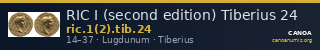 RIC I (second edition) Tiberius 24 — CANOA