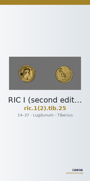 RIC I (second edition) Tiberius 25 — CANOA