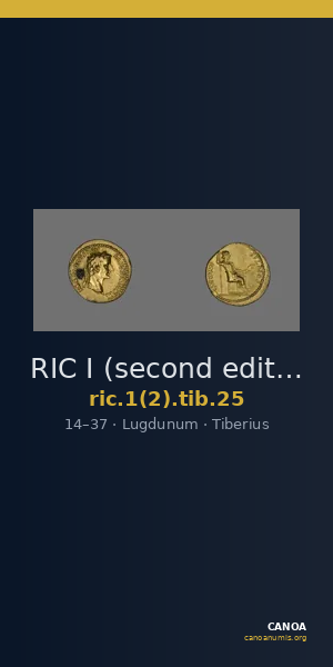 RIC I (second edition) Tiberius 25 — CANOA